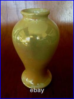 Rare Moorcroft Pottery England Yellow Luster Glaze Mini Vase
