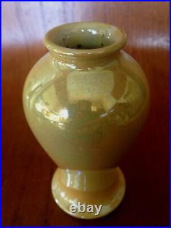 Rare Moorcroft Pottery England Yellow Luster Glaze Mini Vase