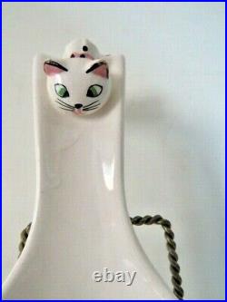 Rare Signed 1959 Holt Howard Cozy Kitten Cat SPOON REST / RECIPE HOLDER W FISH