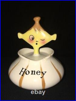 Rare Vintage Holt Howard Honey Condiment Jar Pixieware Retro Kitchenware Retro