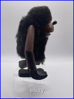 Rare Vintage Mid-Century Modern Danish Wood Monkey Ape Kay Style Fur Antique