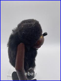 Rare Vintage Mid-Century Modern Danish Wood Monkey Ape Kay Style Fur Antique