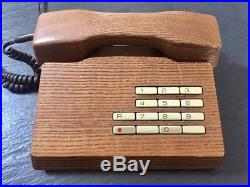 Rare Vintage Retro Mid Century Gfeller Trub Solid Wood Telephone. Working