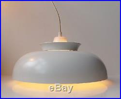 Rare White 1970s Pendant Lamp by Nordisk Solar danish modern AJ PH Fog Morup era