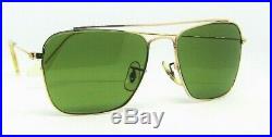 Ray-Ban USA Mint Vintage 1950s B&L Aviator Rare Brace Caravan Sunglasses & Case