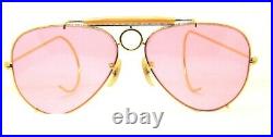 Ray-Ban USA NOS Vintage B&L Aviator 58mm DLX Shooter Rose Changeables Sunglasses