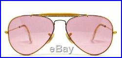 Ray-Ban USA NOS Vintage B&L Aviator Outdoorsman Rose Changeables New Sunglasses