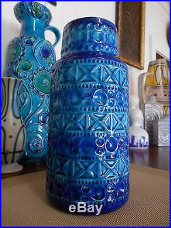 Retro 1960's fat lava vase, vintage Bay West German pottery, mid century modern