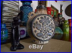 Retro 1960's fat lava vase, vintage Carstens West German mid century pottery pot