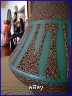 Retro 1960's fat lava vase, vintage Jopeko West German mid century Eames pottery