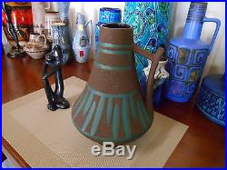 Retro 1960's fat lava vase, vintage Jopeko West German mid century Eames pottery