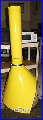 Retro Mid Century Yellow Preway Freestanding Cone Fireplace Vintage with Logs