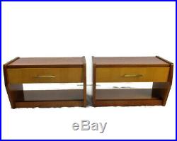 Retro Pair Vintage Floating Nightstands End tables Mid Century Modernist WOW