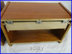 Retro Pair Vintage Floating Nightstands End tables Mid Century Modernist WOW