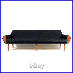 Retro Vintage Danish Teak 4 Seat Seater Sofa 1950s 60s Mid Century Modern 70s