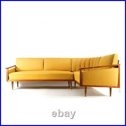 Retro Vintage Danish Teak Corner L Shape Daybed Sofa Bed 60s Mid Century Modern