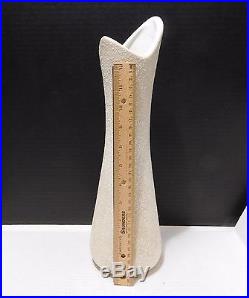 Retro Vintage MID-CENTURY MODERN PLANTER Vase USA C-7-14 Ivory Splatter Texture