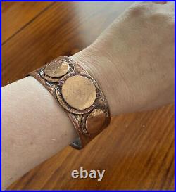 Retro Vintage Mid Century Brutalist Modernist Heavy Copper Cuff 55.6grams