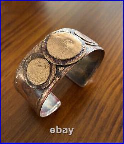 Retro Vintage Mid Century Brutalist Modernist Heavy Copper Cuff 55.6grams