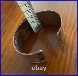 Retro Vintage Mid Century Brutalist Modernist Heavy Copper Cuff 55.6grams