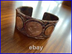 Retro Vintage Mid Century Brutalist Modernist Heavy Copper Cuff 55.6grams