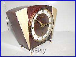 Retro Vintage Mid Century Junghans Electronic Mantle Clock Rare And In GWO