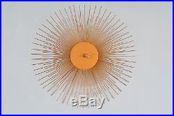 Retro Vintage Mid Century Urchin Sunburst Wall Clock