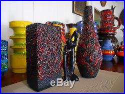 Retro fat lava 60's vase, vintage Jopeko West German Mid Century Eames pottery