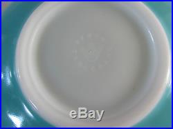 Retro pyrex turquoise blue cinderella bowl gooseberry print mixing bowl English