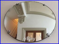 Round Vintage Convex Frameless Mirror MidCentury Porthole Fisheye Retro 30cm m75