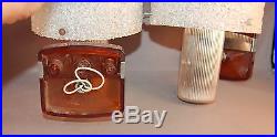 SHIMMERING French Mid-Century Modern Granulated Lucite Wall Sconces! WOW