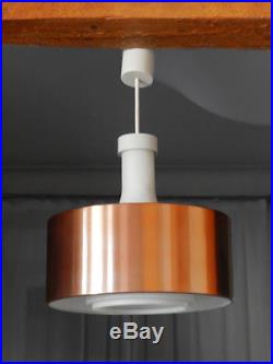 STAFF vintage lamp 70's light copper metal white glass retro Mid-Century design