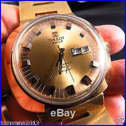 SWISS NEW OLD STOCK TISSOT DAYDATE SEVEN SPACE AGE AUTO MEN WATCH
