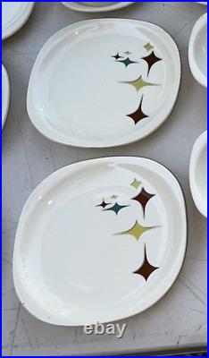 SYRACUSE Trend JUBILEE (8) 6 plates rare atomic mid century modern at its best