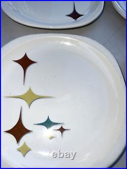 SYRACUSE Trend JUBILEE (8) plates 7.75 & 8.5 atomic mid century modern