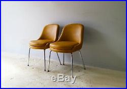 Set of 4 1960s English mid century vinyl chairs