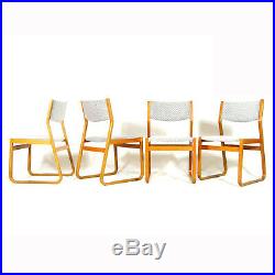 Set of 4 Retro Vintage Danish Teak Gudme Dining Chairs Mid Century 50s 60s 70s