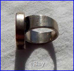 Signed Everett Macdonald Mid Century Modernist Sterling Silver Ring Abstract