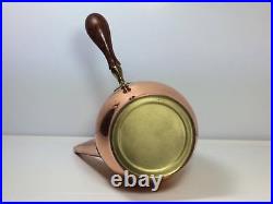 Signed Mid century modern copper and teak tea/coffee set made in Italy