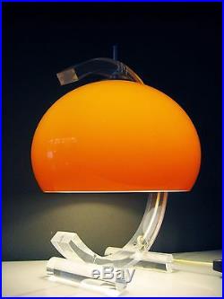 Space age modernist lucite table lamp mid century modern vintage Guzzini era