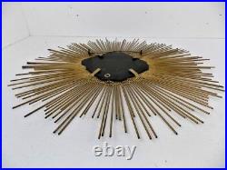 Starburst Unique Brass Mirror 25 inch Mid-Century Beautiful Weaved Accent