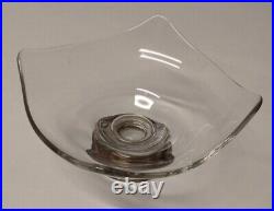 Sterling Silver Vintage Glass Bowl Whiting Candy Nut Mid Century Modern MCM