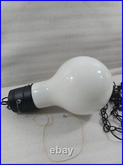Swag! Huge MID Century Modern Light Bulb Hanging Lamp Swinging 60s Vtg Retro 15