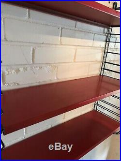 TOMADO dutch Vintage Industrial Retro Shelving Unit wall shelves mid century red