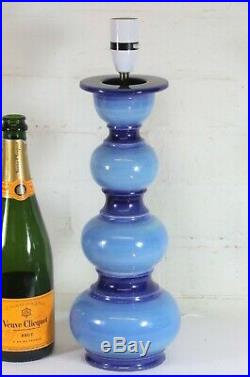 Table Lamp A 1960s Vintage Italian Blue Ceramic Mid Century Large Lamp