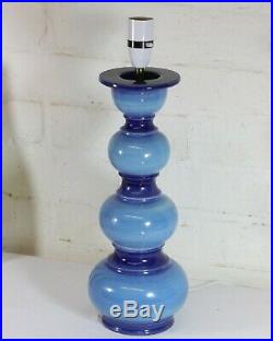 Table Lamp A 1960s Vintage Italian Blue Ceramic Mid Century Large Lamp