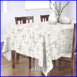 Tablecloth Atomic Mid Century Modern Vintage Style Retro Cotton Sateen
