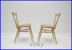 Two Ercol Stacking Chairs 1957 Model Retro Vintage Mid-Century Danish