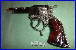 Unbelievable 1950's Highly polished nickel Gene Autry cap gun toy pistol WOW