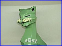 Universal Statuary Vintage Green Cat 5650R Mid Century Modern 1961 Retro Cubist